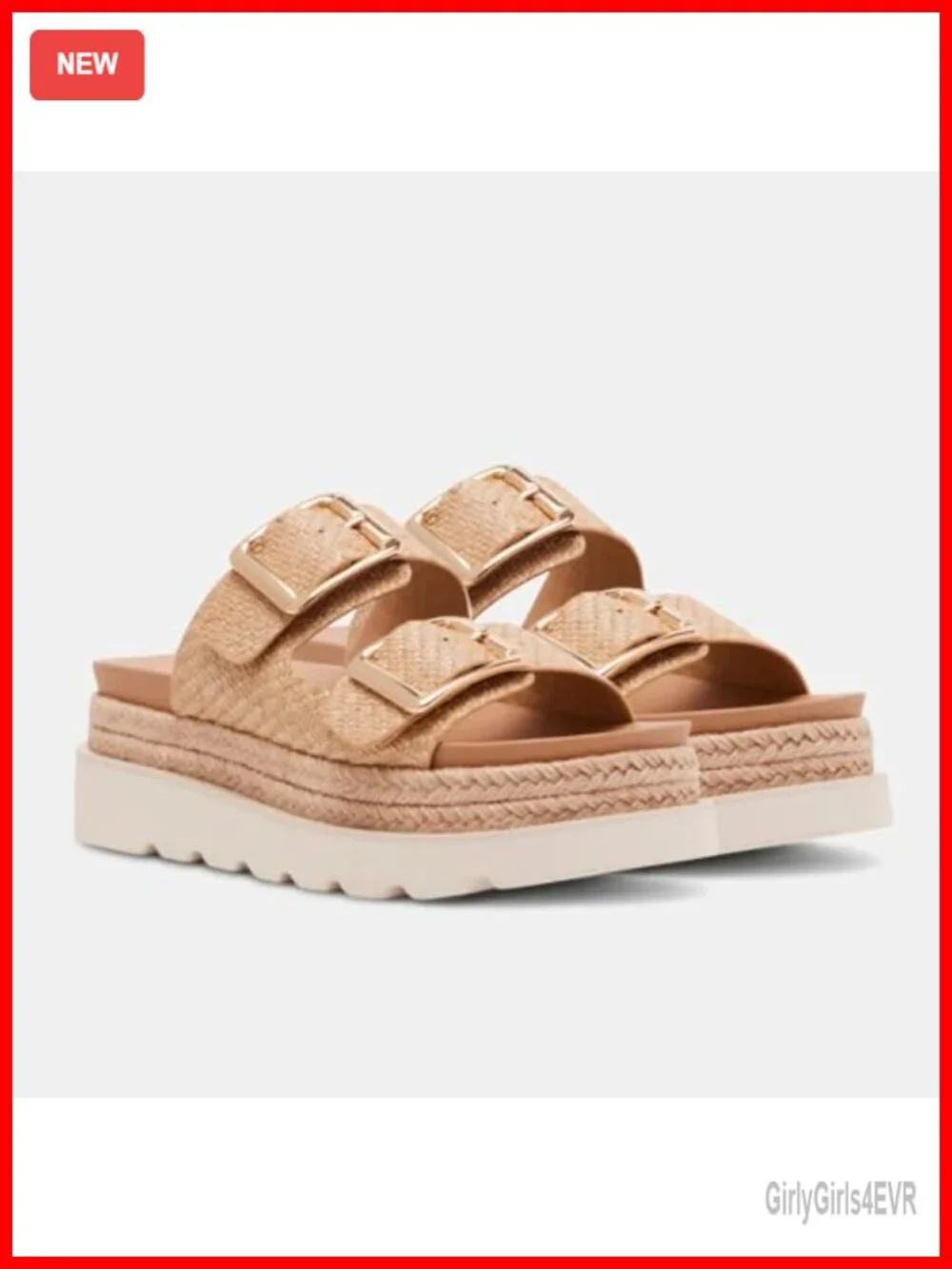 Womens Raffia Woven Straw Espadrilles Platform Sandals Flat Slide Summer Beach